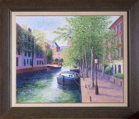 藤祥州　油彩Ｆ１５号　「６月のアムステルダム」