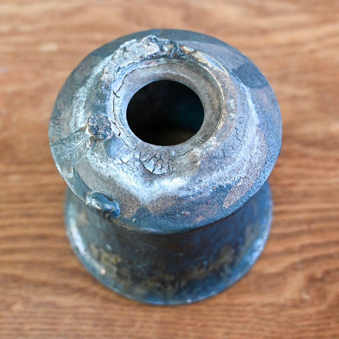 【連休最終価格】姫野翔太 作家鉢 銀彩菊模様 Cylinder