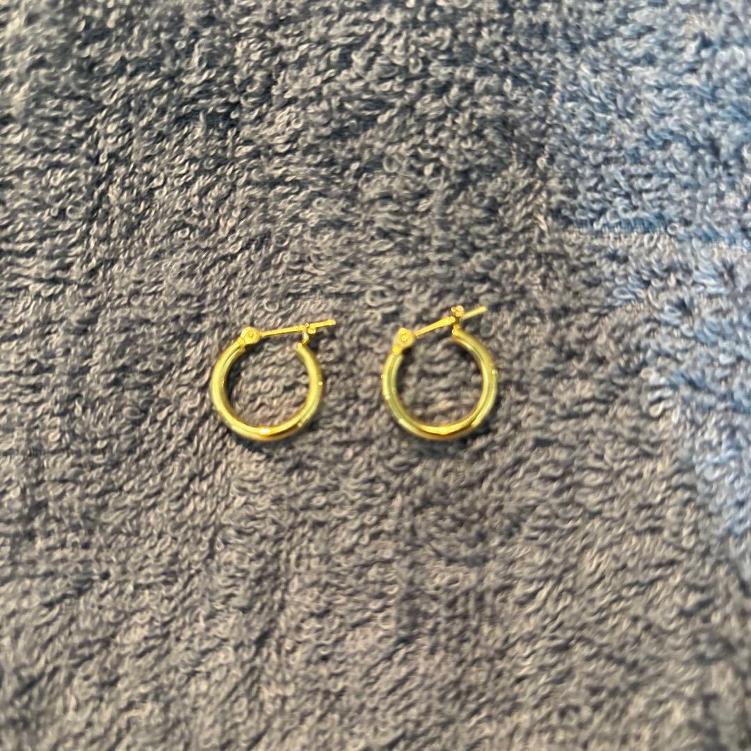 k18 ゴールド フープピアス