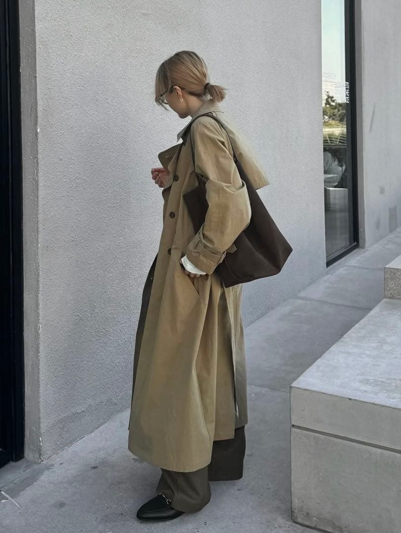 なお。JISTORY　ONE HANDLE SUEDE BAG ブラウン