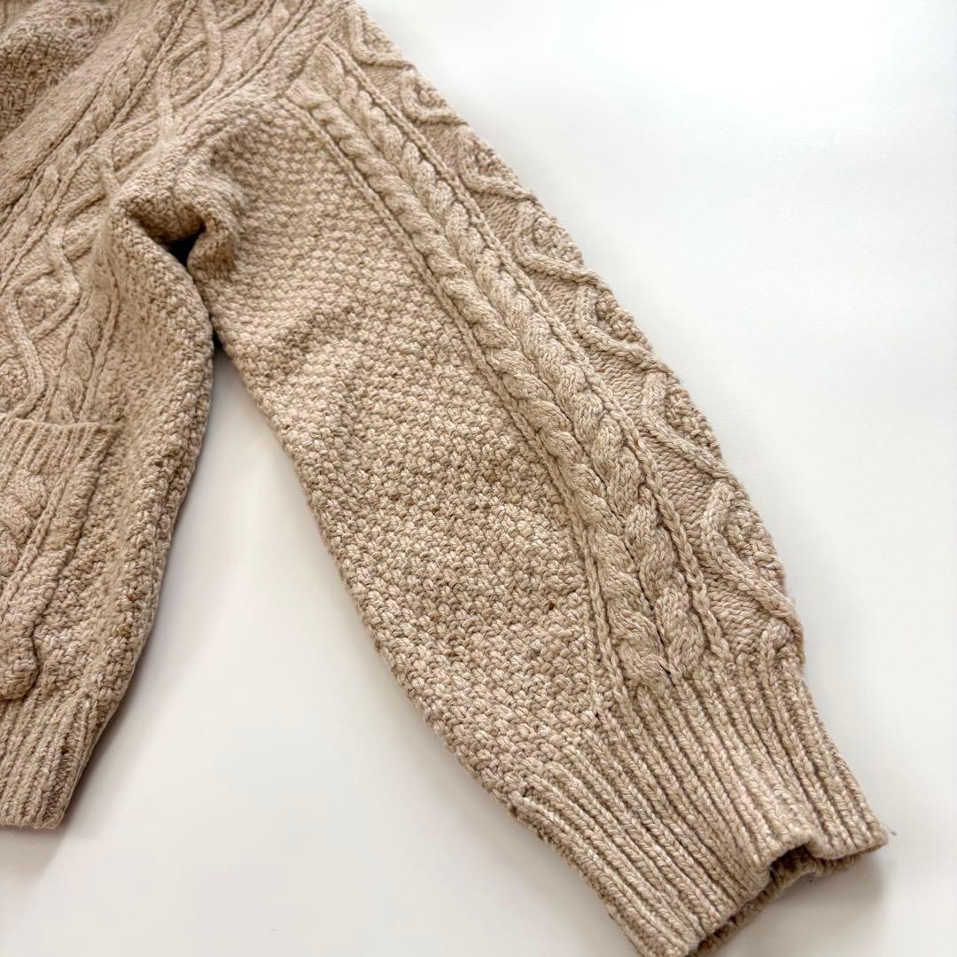 【カシミヤ混】ポロラルフローレン　ケーブルニットカーディガン　QR 定価7万