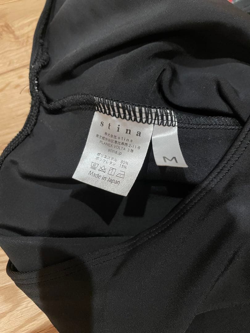 stina バレエ レオタード M 黒 グレー　小花