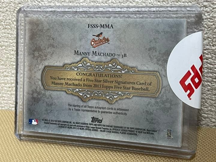 Manny Machado 2013年ルーキー直書き直筆サインカード 10枚限定