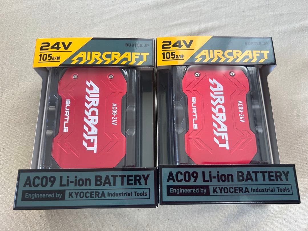 【新品未使用】2025バートル エアークラフト 24Vバッテリー　レッド 2個