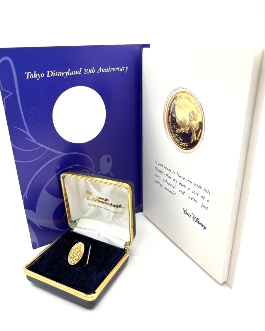 東京ディズニーランド　TDL キャスト 勤続 10周年　ピンバッジ　メダルセット