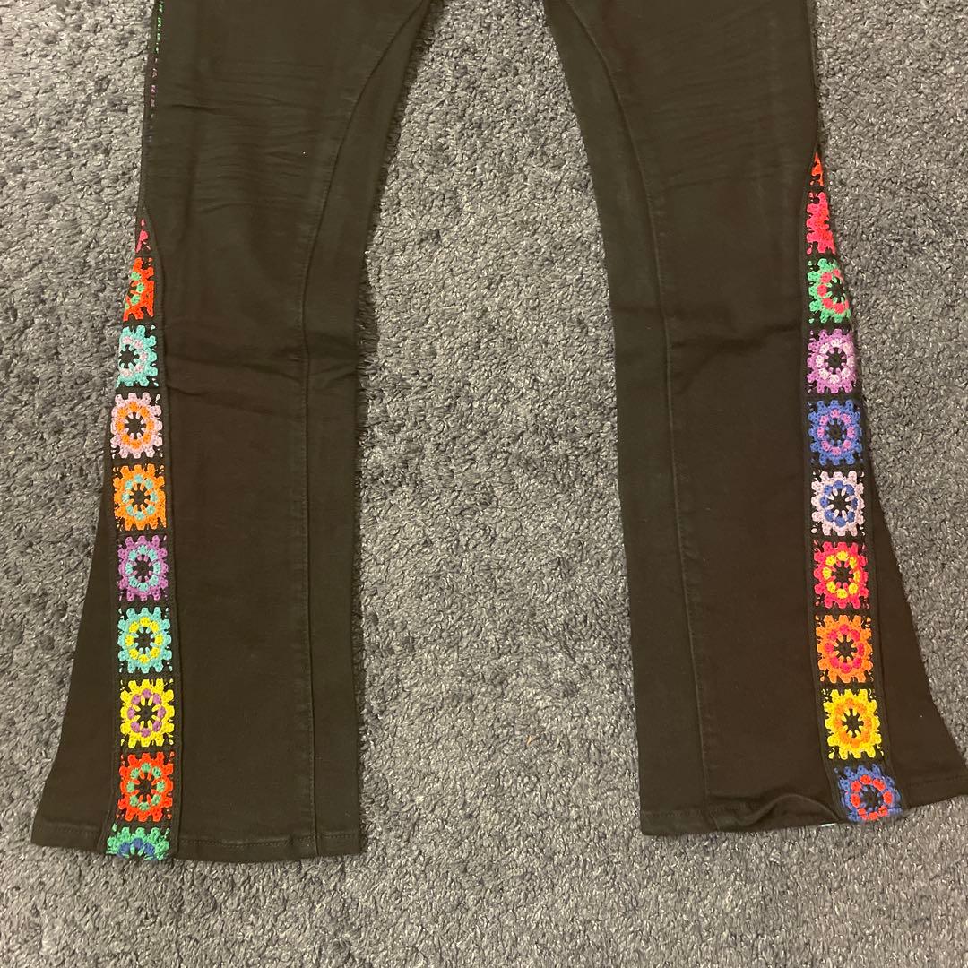 eyden着用 バラバサスvalabasas ブラックスキニーフレアデニム 30