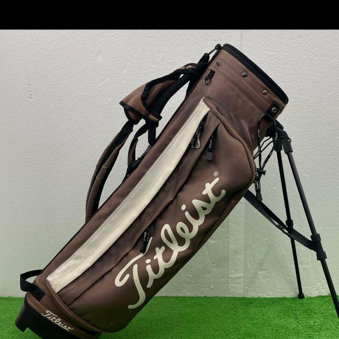 Titleist タイトリスト　ブラウン スタンドバッグ　茶　キャディバック