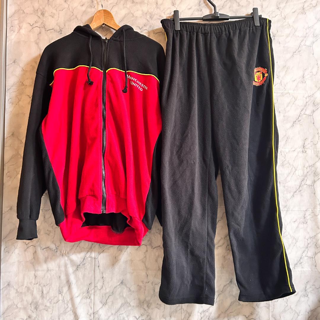 マンチェスター ユナイテッド オフィシャル 上下 セットアップ フリース XL