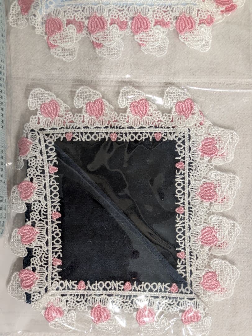 近沢レース スヌーピー レースバッグ ハンカチ2枚 の 3点セット