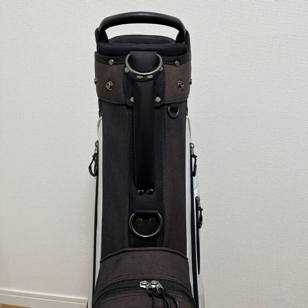 DESCENTE キャディバッグ DQBTJJ03 8.5型 白/黒　スタンド式