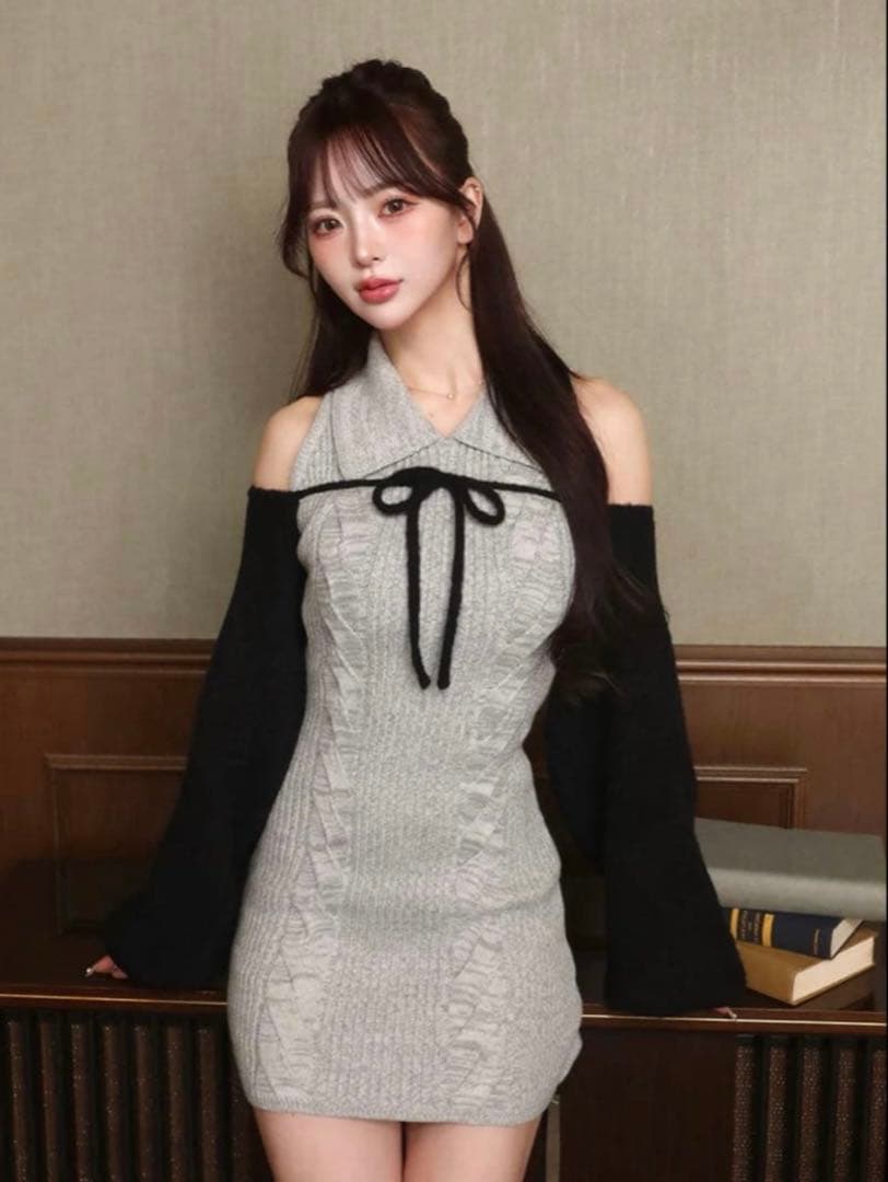 【即日発送可】Darich ショートボレロニットミニワンピース