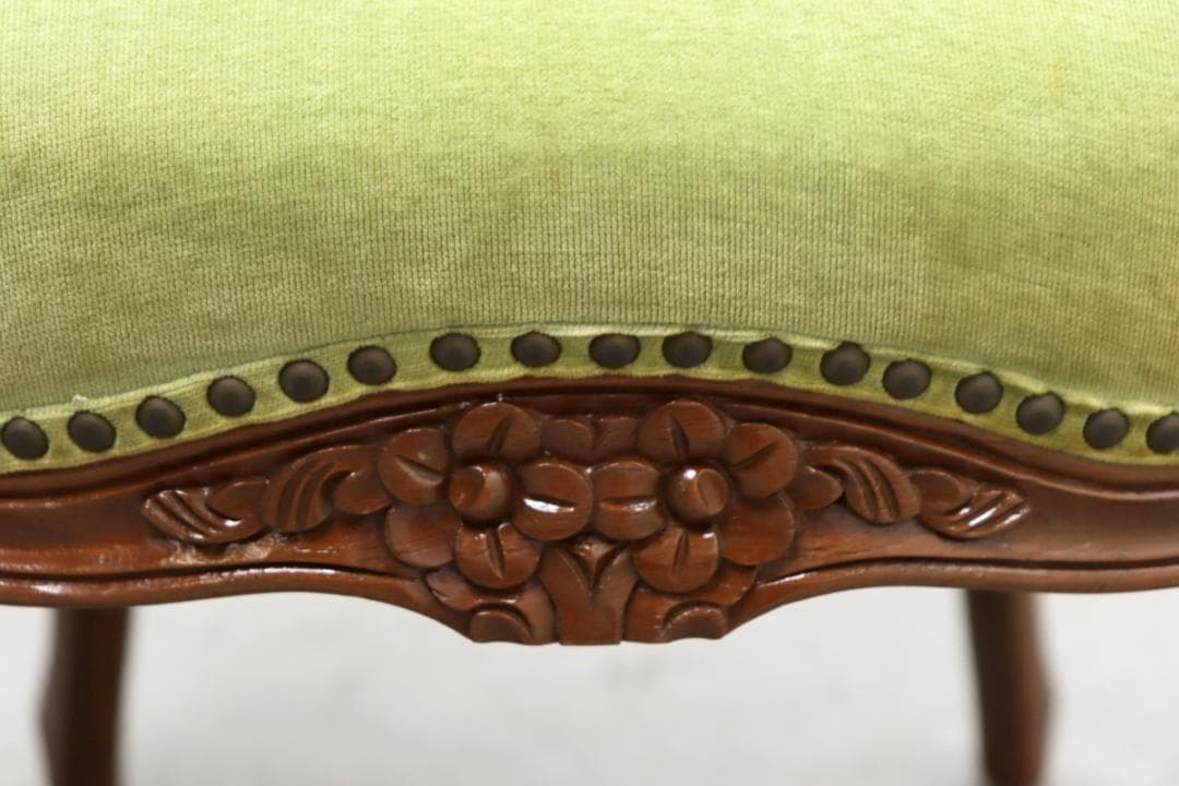 クラシカル ロココ 猫脚 アームチェア ダイニングチェア アンティーク 2