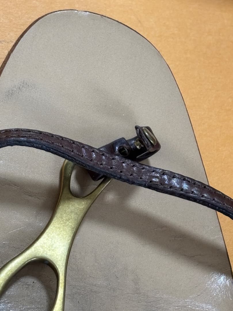 GUCCI レザー ストラップサンダル, 36C