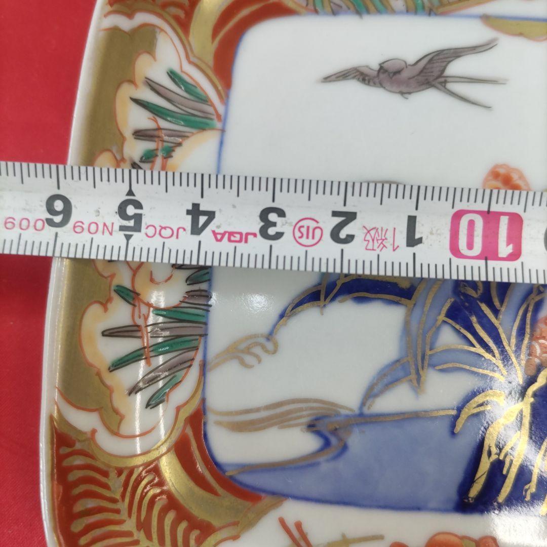 有田焼　伊万里焼　古伊万里　金彩　色絵　小皿　角皿　長角皿　5客セット