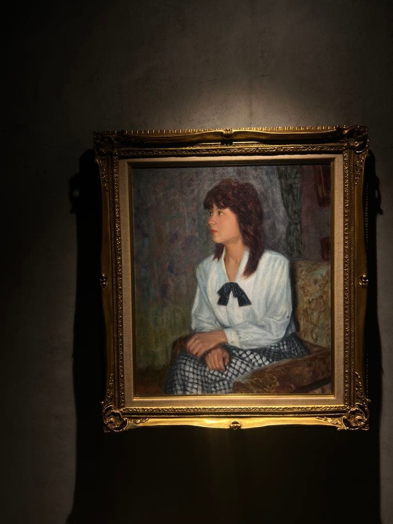 池田宏【憩い】肉筆油彩画