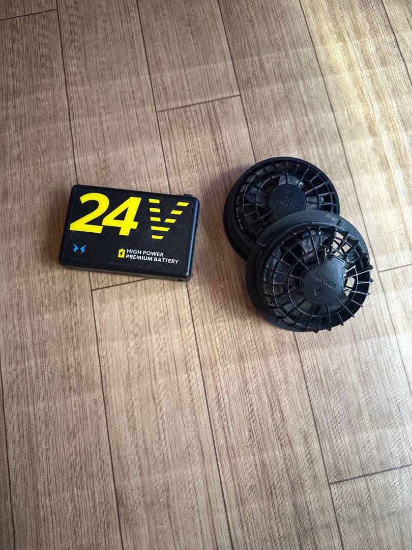 24Vリチウムイオンバッテリーとファンセット