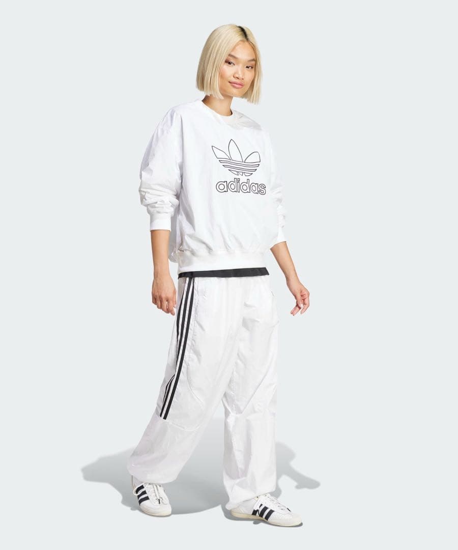 adidas アディダス チームガイスト オーバーサイズ トラックパンツ 白