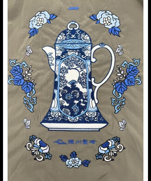 ボールアンドチェーン 深川製磁 コラボ ポット柄 グレー M