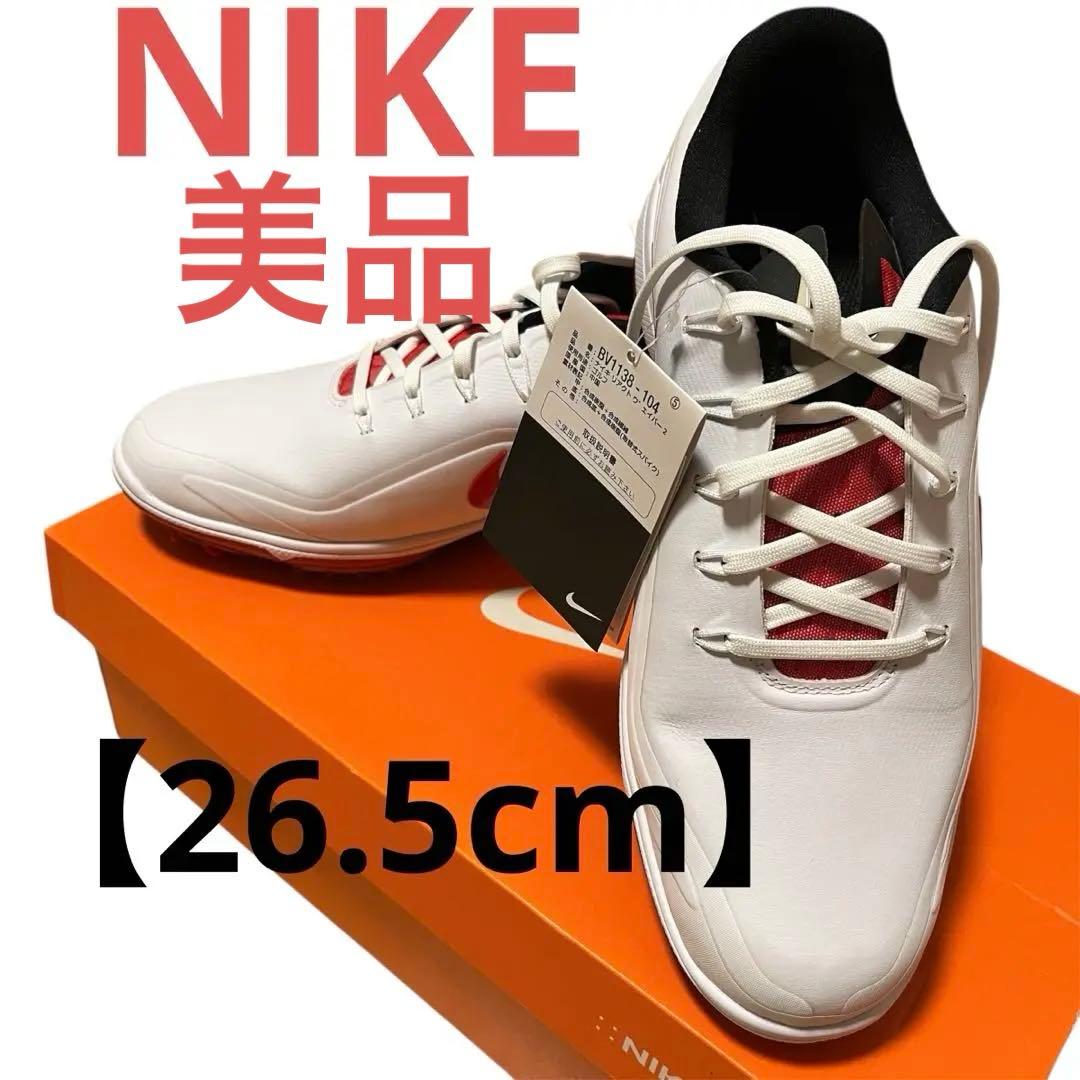 NIKE(ナイキ)ゴルフシューズ　リアクトヴェイパー2 【26.5】　白/赤
