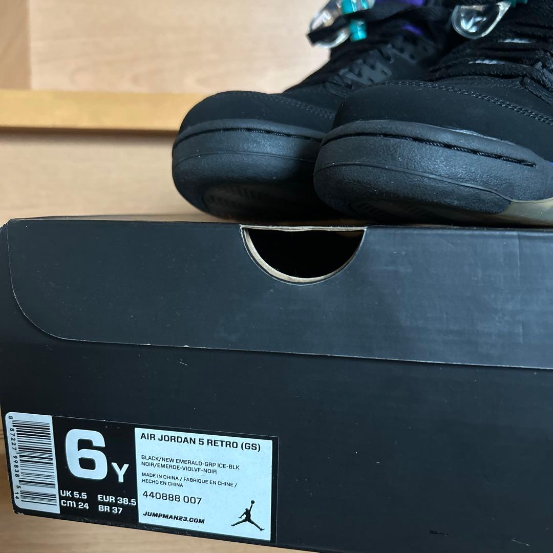 シューズ(女性用) NIKE AIR JORDAN 5 RETRO BLACK GRAPE