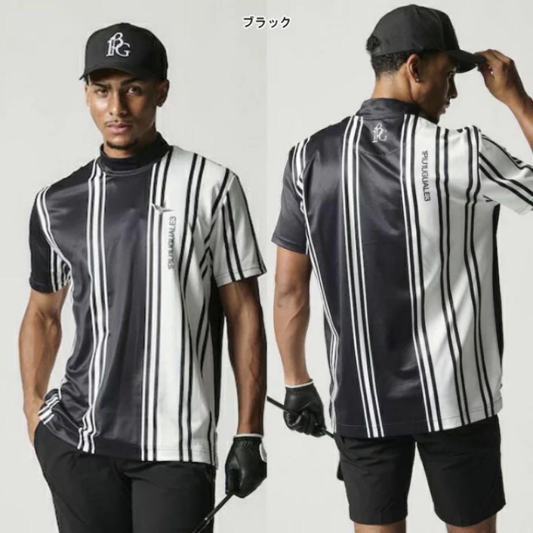 ウノピゥ 1PIU1UGUALE3 ゴルフ モックネック 黒GRT251 4