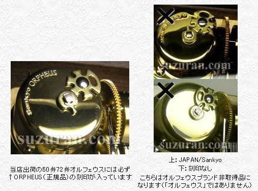 新品72弁 最新編曲の(新)♪カノン（３パーツ）オルフェウス720オルゴール