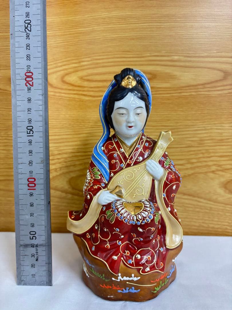 【美品】九谷焼 七福神 置物 全7体セット 6号 盛技法 金彩 伝統工芸品