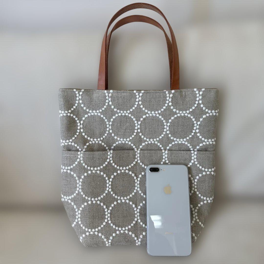 minä perhonenミナペルホネン タンバリン　トートバッグハンドメイド