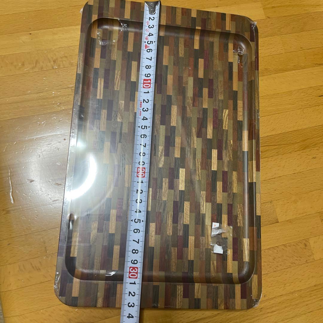 寄木細工 箱根細工 お盆 トレイ 大皿 角盆 無垢 天然木 工芸品