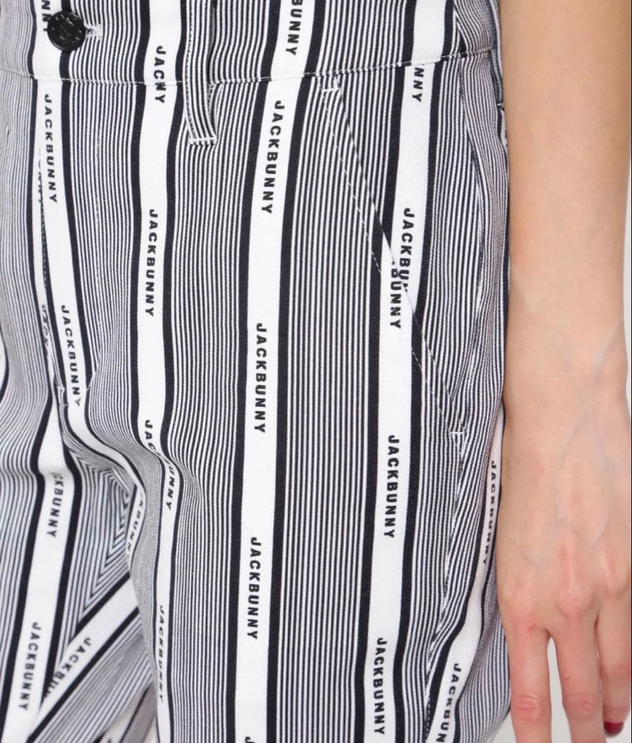 【新品】ジャックバニー2WAYストレッチプリントパンツ　ホワイト（ストライプ）