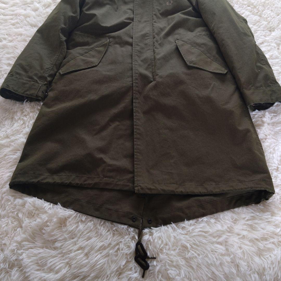 フレッドペリー　迷彩ダウンライナー付 モッズコート　フィッシュテールF2562