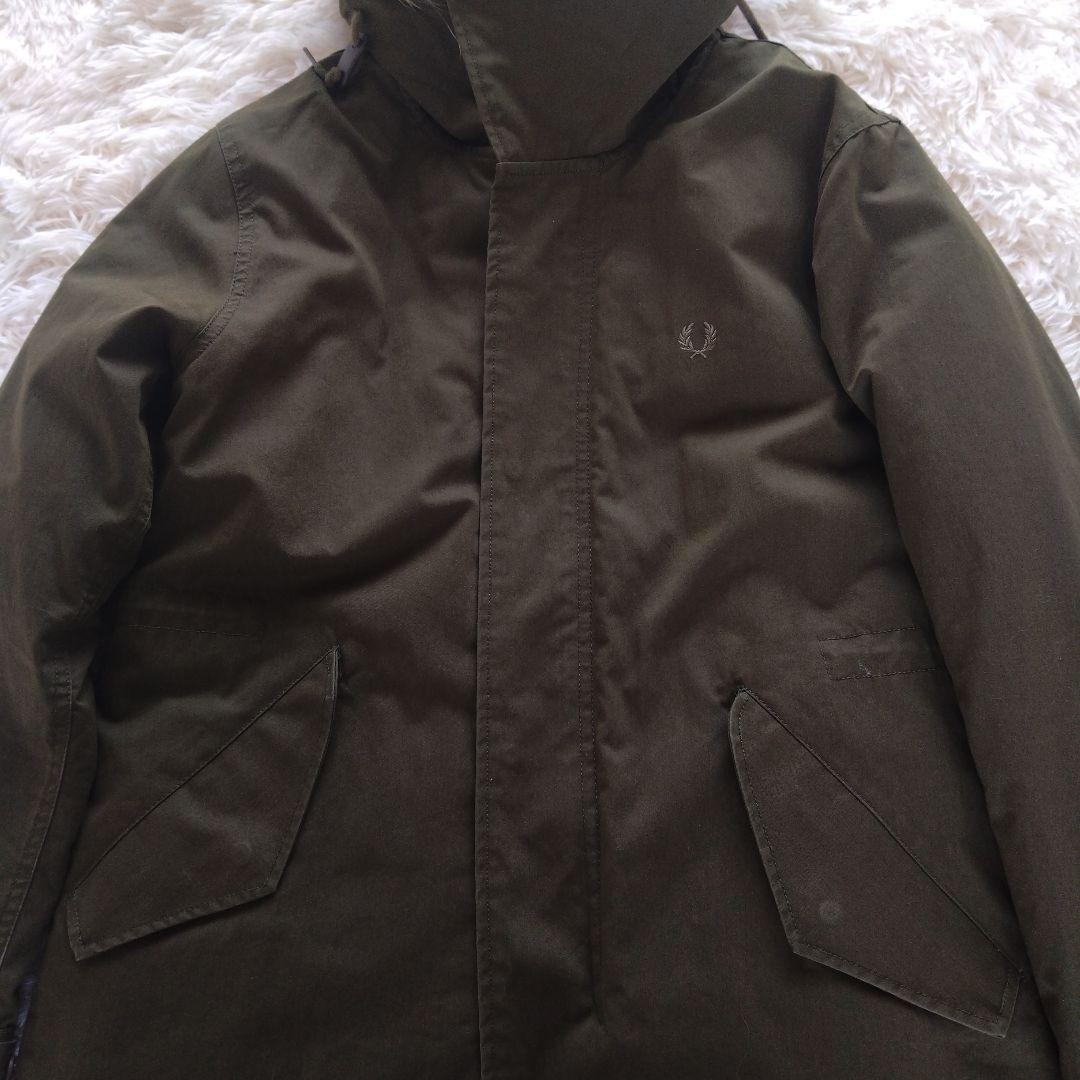 フレッドペリー　迷彩ダウンライナー付 モッズコート　フィッシュテールF2562