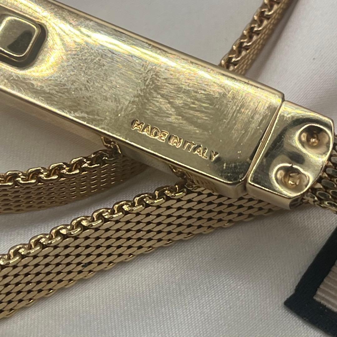 GUCCI☆プレート メッシュベルト メタル ゴールド