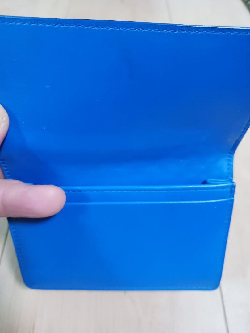 最終値下げ！Bottega Veneta 青 レザー 名刺入れ