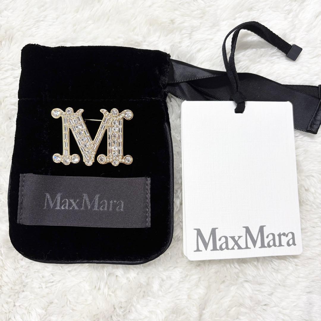 新品未使用【MAX MARA】クリスタル ブローチ