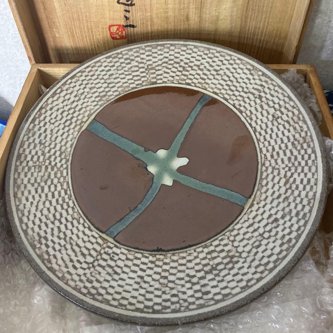 クリスマスセール　人間国宝　島岡達三　皿