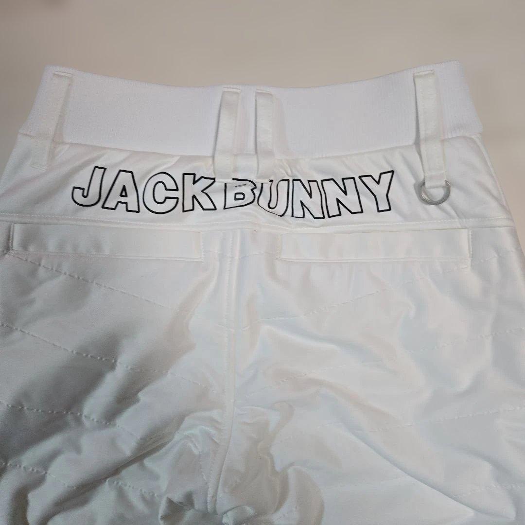 美品JACKBUNNY レディース 中綿ゴルフパンツ ホワイト　S
