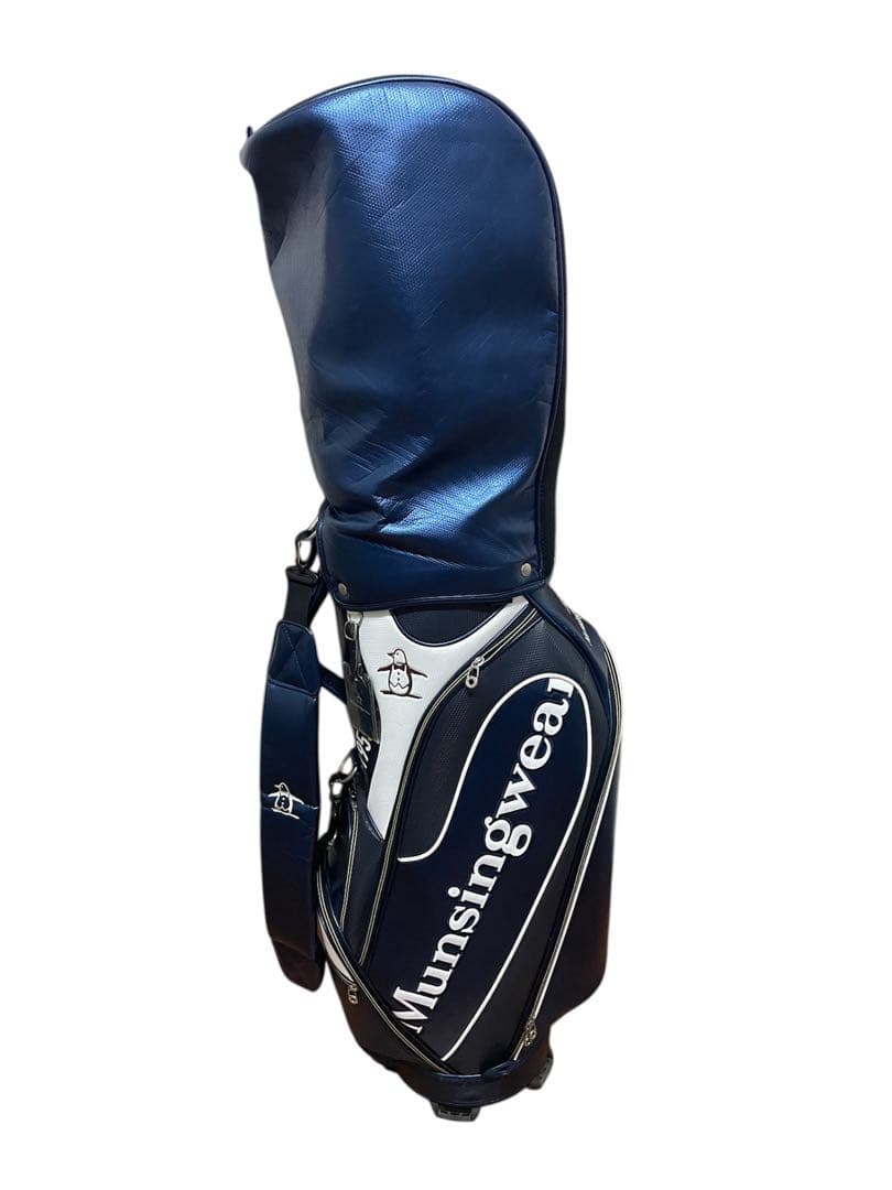 ②美品　Munsingwear ゴルフバッグ ネイビー マンシングウェア