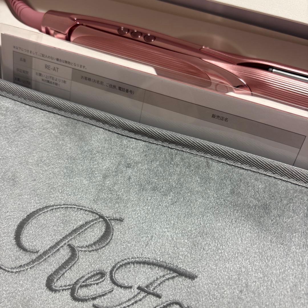 リファ　新品一度だけ使用ストレートアイロン　ピンク　ケース付き