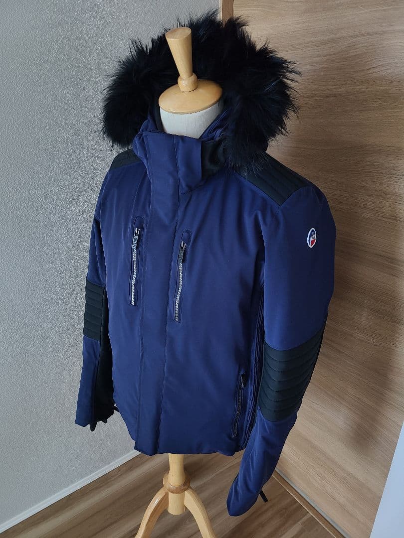 フザルプ ネイビー スキーウェア ファー付きフード