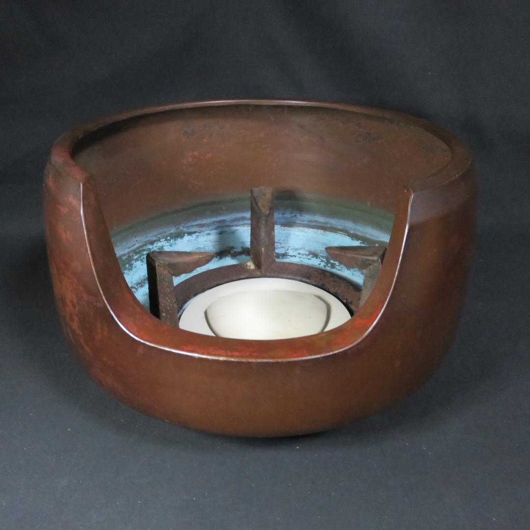 銅風炉セット 底瓦 前瓦 銘 五徳 鬼爪 茶道具 風炉 セット まとめ