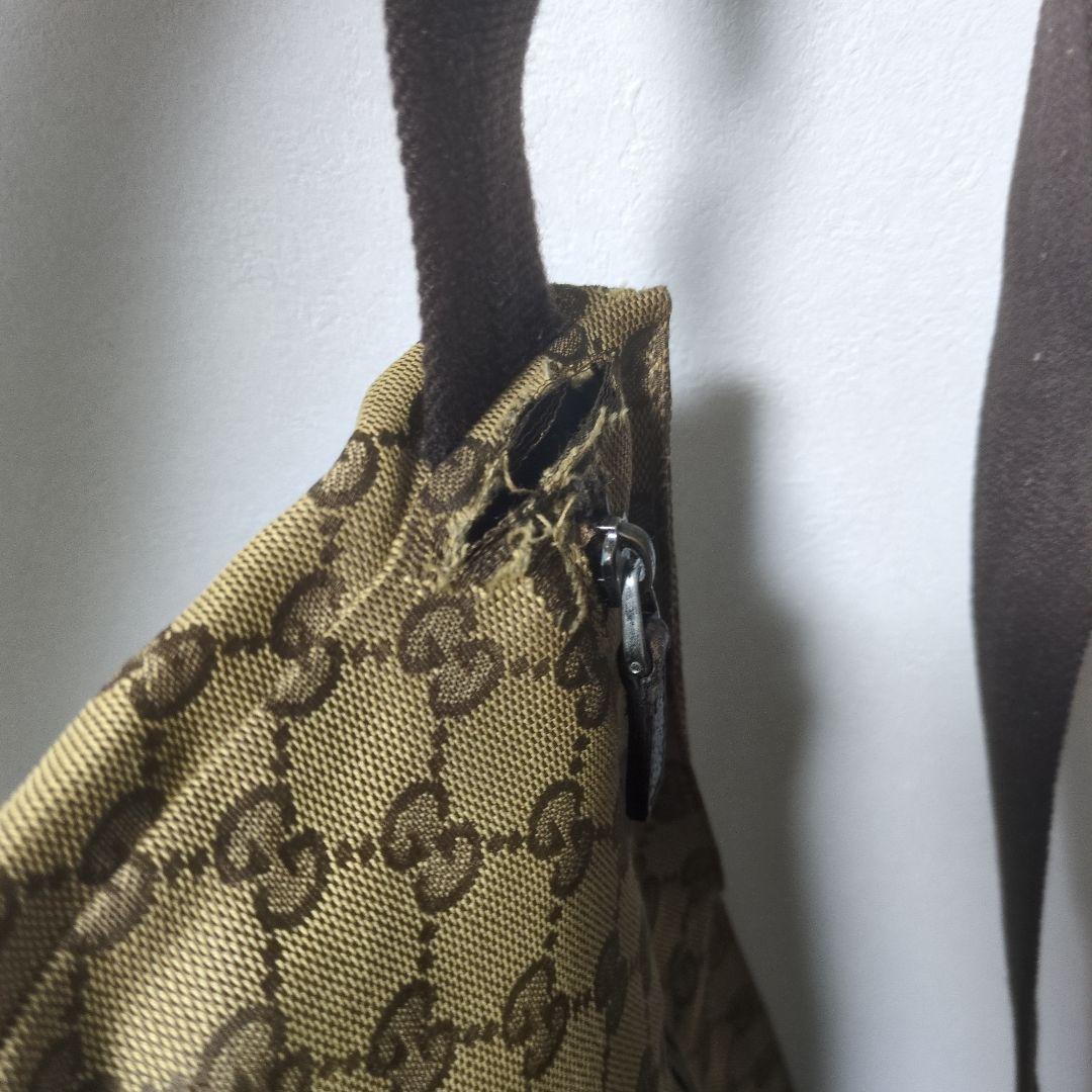 GUCCI グッチ ボディバッグ キャンバス レザー ウエストポーチ 28566