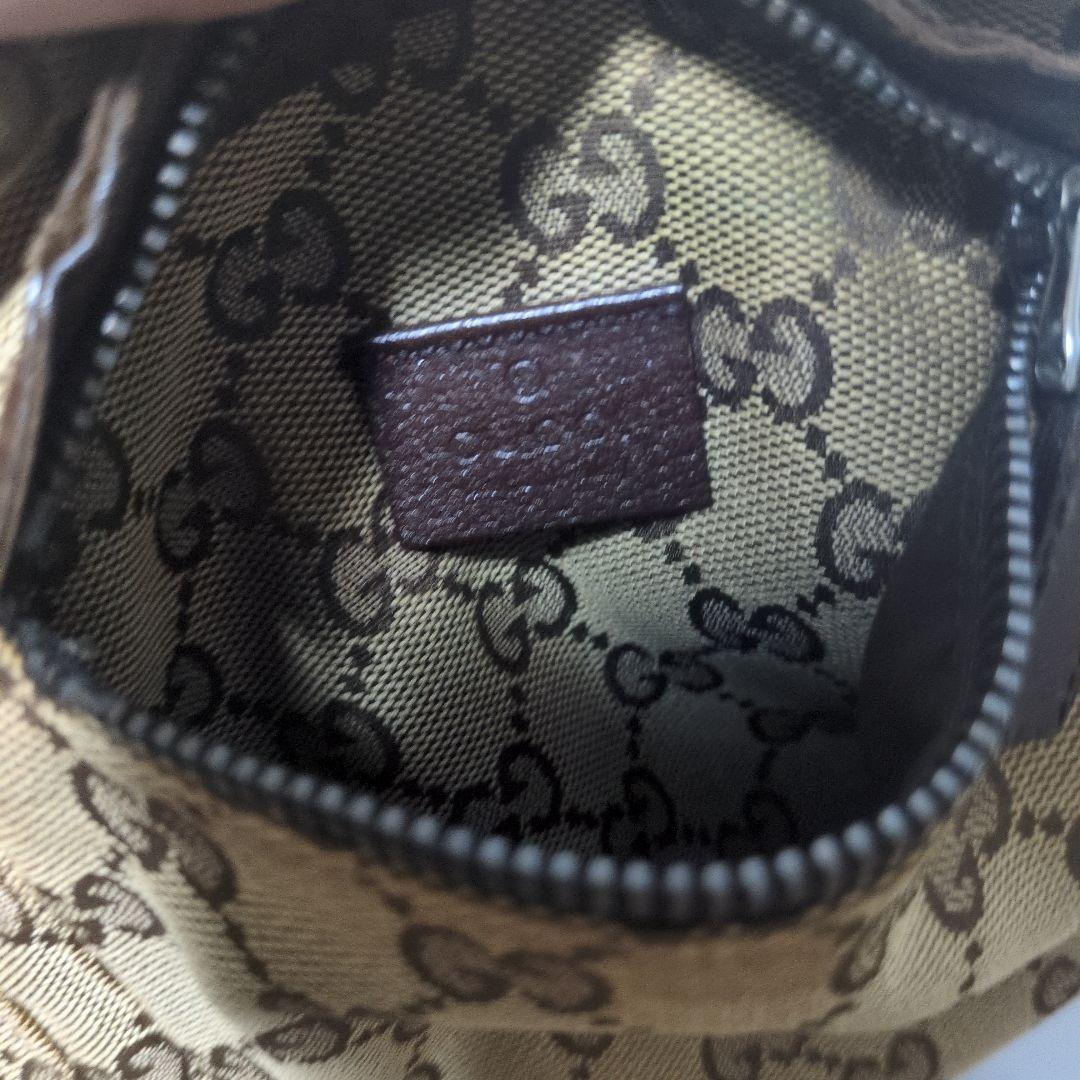GUCCI グッチ ボディバッグ キャンバス レザー ウエストポーチ 28566