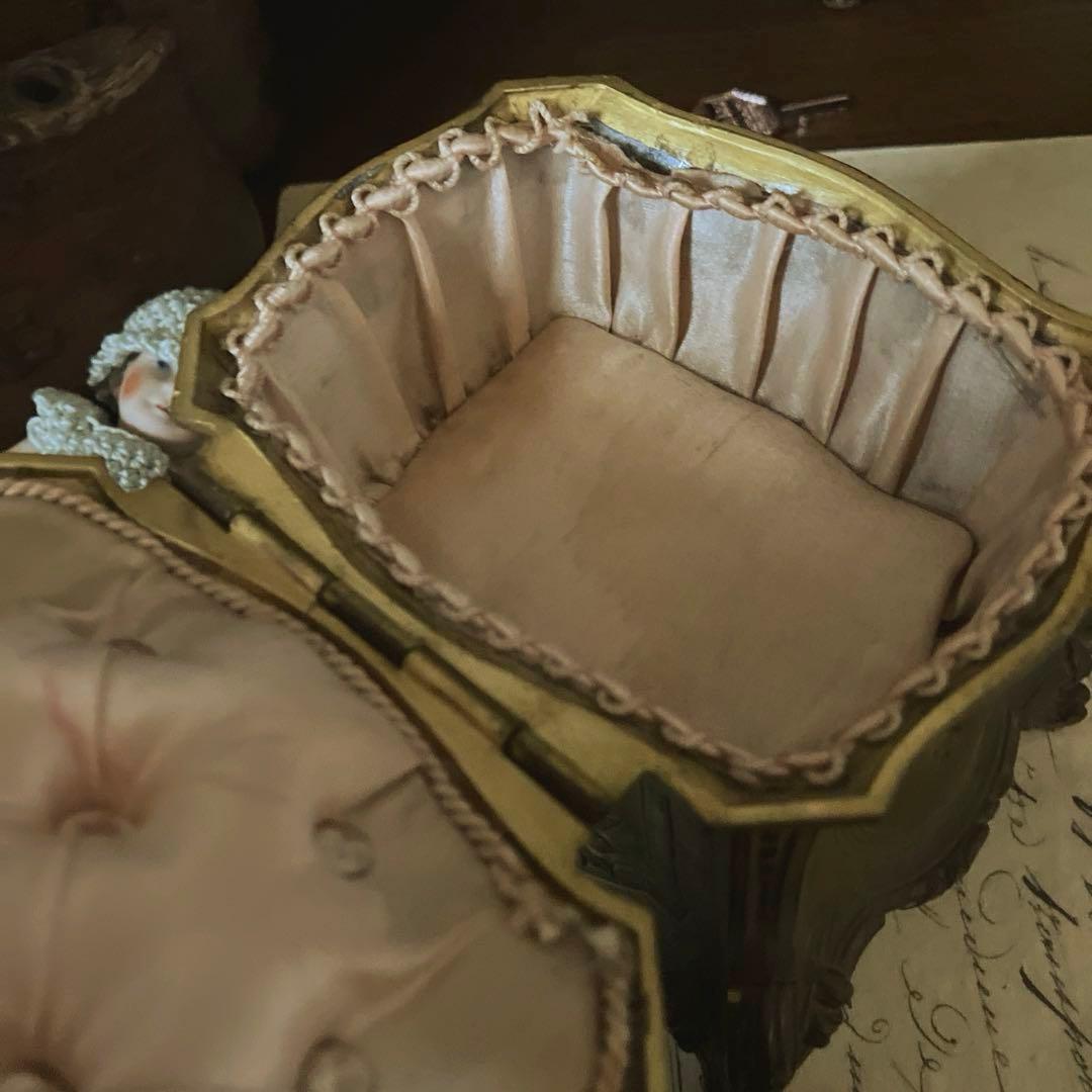 フランスアンティークジュエリーボックス アクセサリーボックス　猫足1800年代