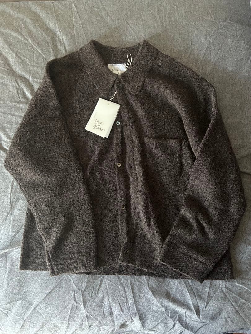 完売品 ANCELLM KIMONO KNIT SHIRT(BROWN)25AW