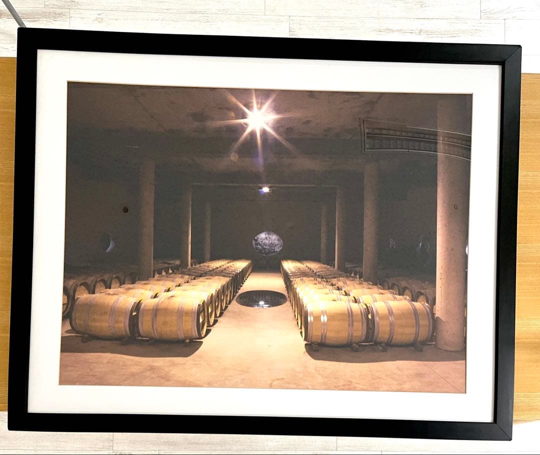 【124×98cm大型額装】ベルジュラック樽熟成庫アート写真ポスター