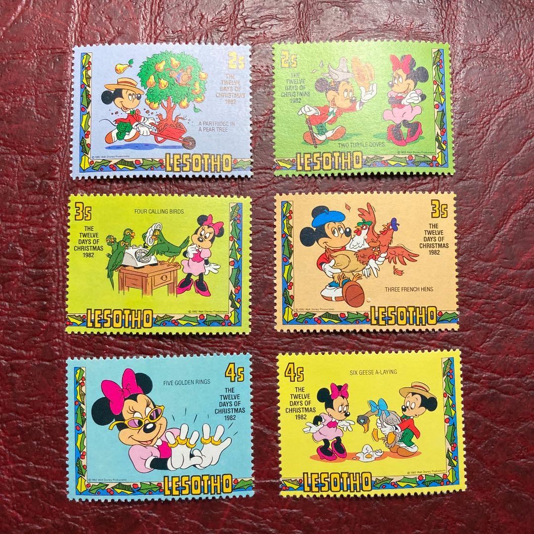 017 ディズニー切手6種　おしゃれ　かわいい　未使用　おまとめ割引有