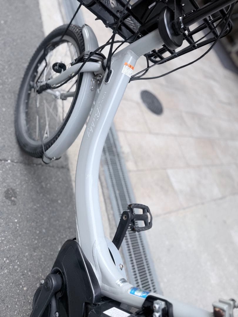 大阪府　子供乗せ　ヤマハ　電動アシスト自転車 チャイルドシート付き グレー