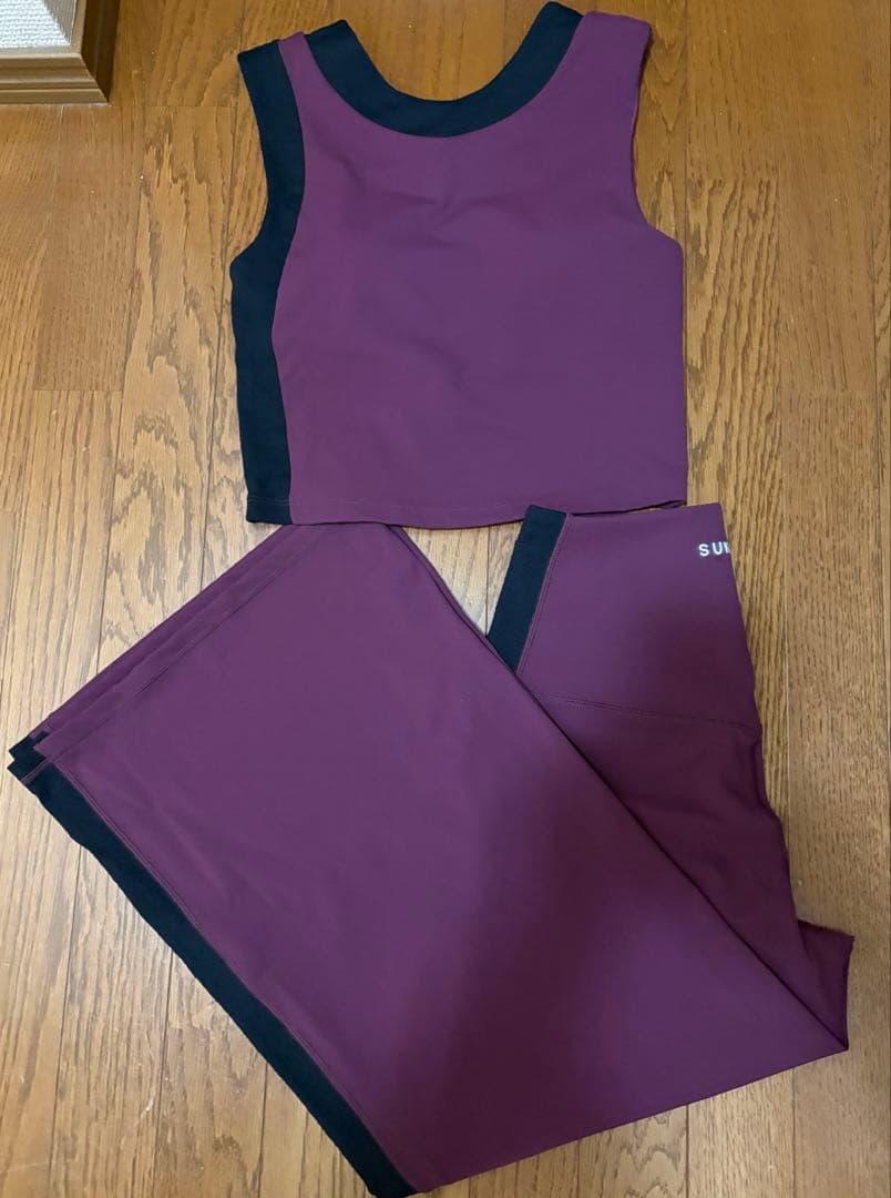 【SUKALA 】ヨガウェアセット Mタンクトップとワイドパンツ