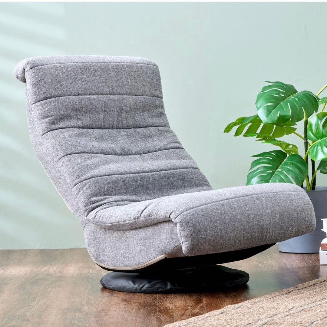 美品✨ うもれる座り心地の回転ソファ SRK-GY グレー 座椅子 1人掛ソファ